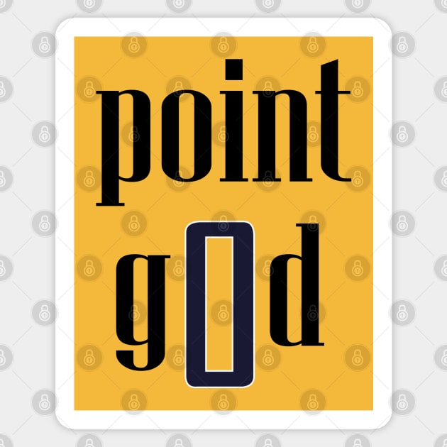 Tyrese Haliburton Point God Sticker by rattraptees